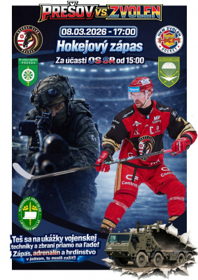 Hokejový zápas Prešov - Zvolen